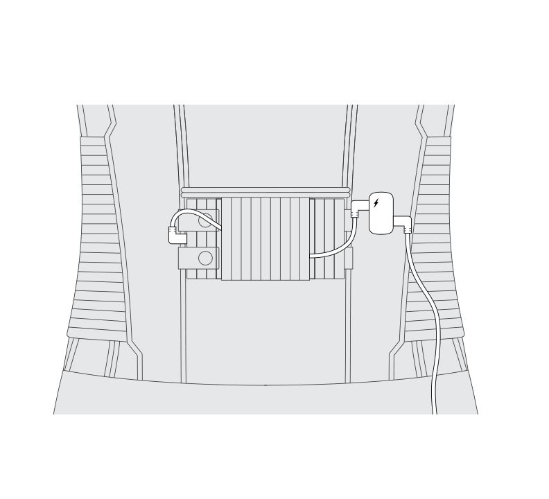Connectors and power-bank pocket — jacket cable connection points